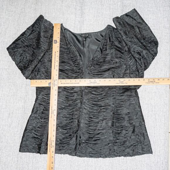 Eileen Fisher Ripple Bindu Textured Silk jacket top dark gray size XL - Picture 9 of 9